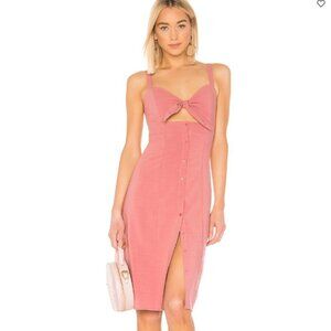 NWOT superdown sage midi dress in pink size small